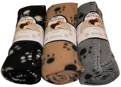 Blanket Paw Print 100cm X 70cm-Dog Bedding-Ascot Saddlery