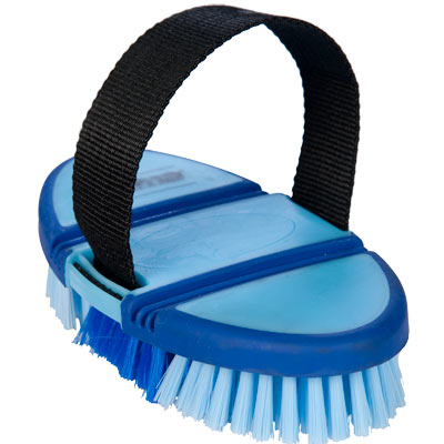 Body Brush Flexible Gg Blue-STABLE: Grooming-Ascot Saddlery