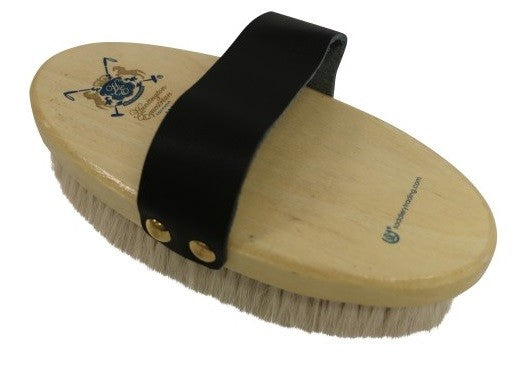 Body Brush Huntington Goat Hair-STABLE: Grooming-Ascot Saddlery