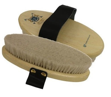 Body Brush Huntington Goat Hair-STABLE: Grooming-Ascot Saddlery