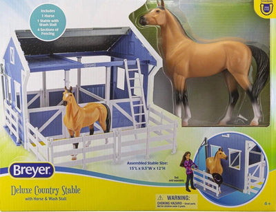 Breyer Freedom Deluxe Country Stable & Horse & Wash Stall-RIDER: Giftware-Ascot Saddlery