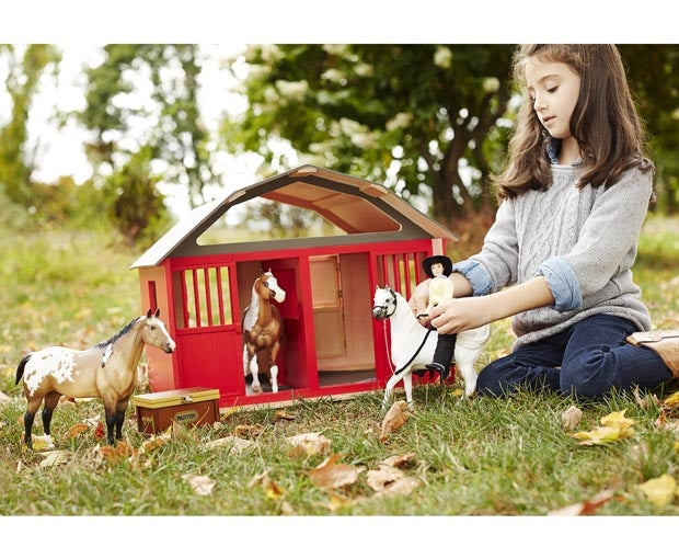 Breyer Traditional Barn Red Two Stall-RIDER: Giftware-Ascot Saddlery