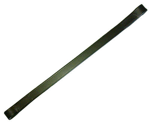 Browband Plain Leather Black-HORSE: Nosebands & Browbands-Ascot Saddlery