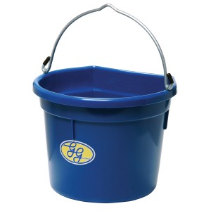Bucket Flat Back Pvc 20litre-STABLE: Feed Bins & Hay Bags-Ascot Saddlery