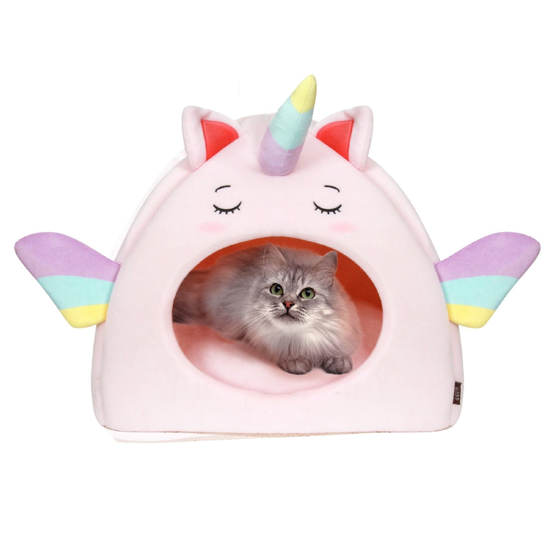 Cat Bed Cave Unicorn Pink-Cat Accessories-Ascot Saddlery