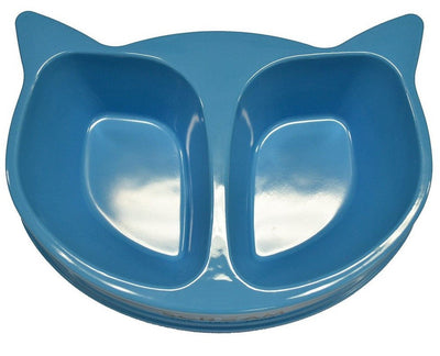 Cat Bowl Face Scream Loud Blue-Cat Accessories-Ascot Saddlery
