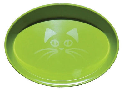 Cat Bowl Oval Face Scream Loud Green-Cat Accessories-Ascot Saddlery