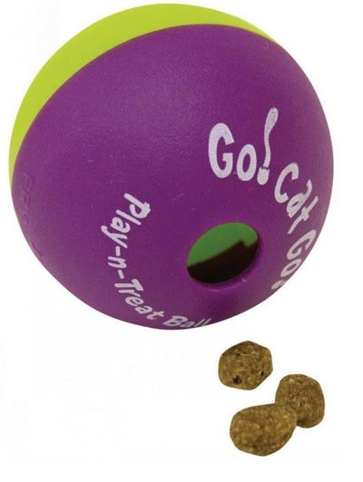 Cat Toy Play N Treat Ball 6cm Pack Of 2-Cat Gyms & Toys-Ascot Saddlery