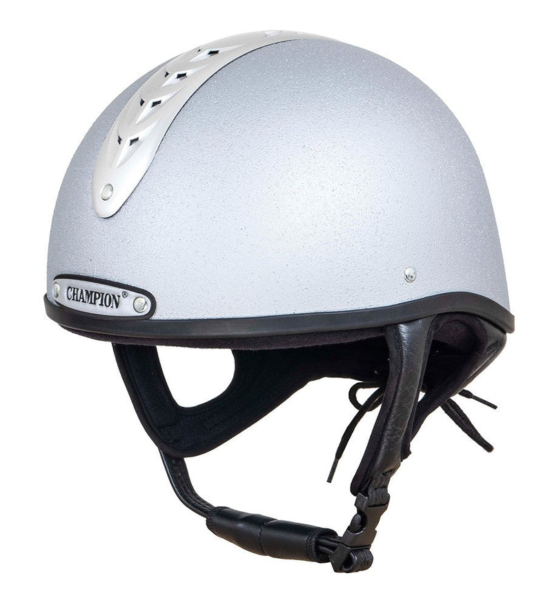 Champion Vent Air Jockey Helmet Silver-RIDER: Helmets-Ascot Saddlery