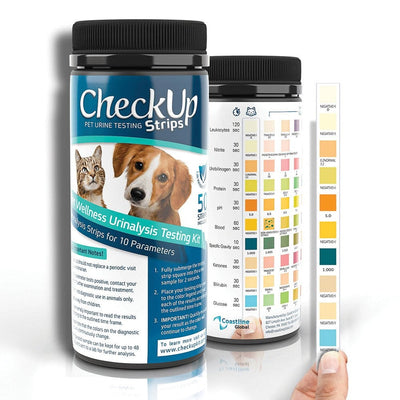 Check Up Urine Testing Strips For 10 Parameters Dogs & Cats 50pk-Dog Potions & Lotions-Ascot Saddlery