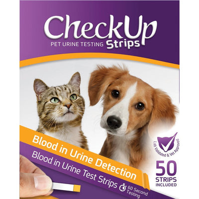 Check Up Urine Testing Strips For Detection Of Blood In The Urine Dogs & Cats 50pk-Dog Potions & Lotions-Ascot Saddlery
