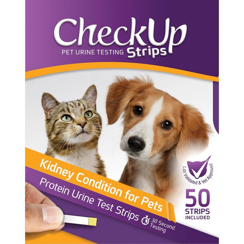 Check Up Urine Testing Strips For Detection Of Kidney Condition Dogs & Cats 50pk-Dog Potions & Lotions-Ascot Saddlery