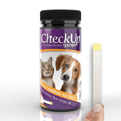 Check Up Urine Testing Strips For Detection Of Kidney Condition Dogs & Cats 50pk-Dog Potions & Lotions-Ascot Saddlery