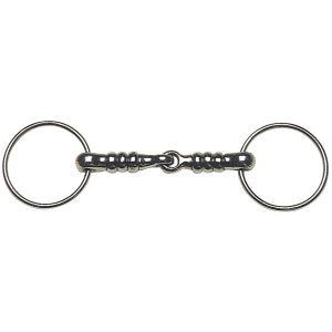 Cherry Roller Snaffle Stainless Steel-HORSE: Bits-Ascot Saddlery