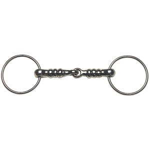Cherry Roller Snaffle Stainless Steel-HORSE: Bits-Ascot Saddlery