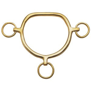 Chifney Bit Mini Brass 9.5cm 3.5" By Order-HORSE: Bits-Ascot Saddlery