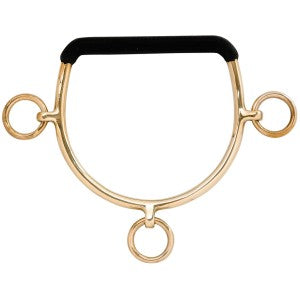 Chifney Bit Rubber Mouth Gold Medal-HORSE: Bits-Ascot Saddlery