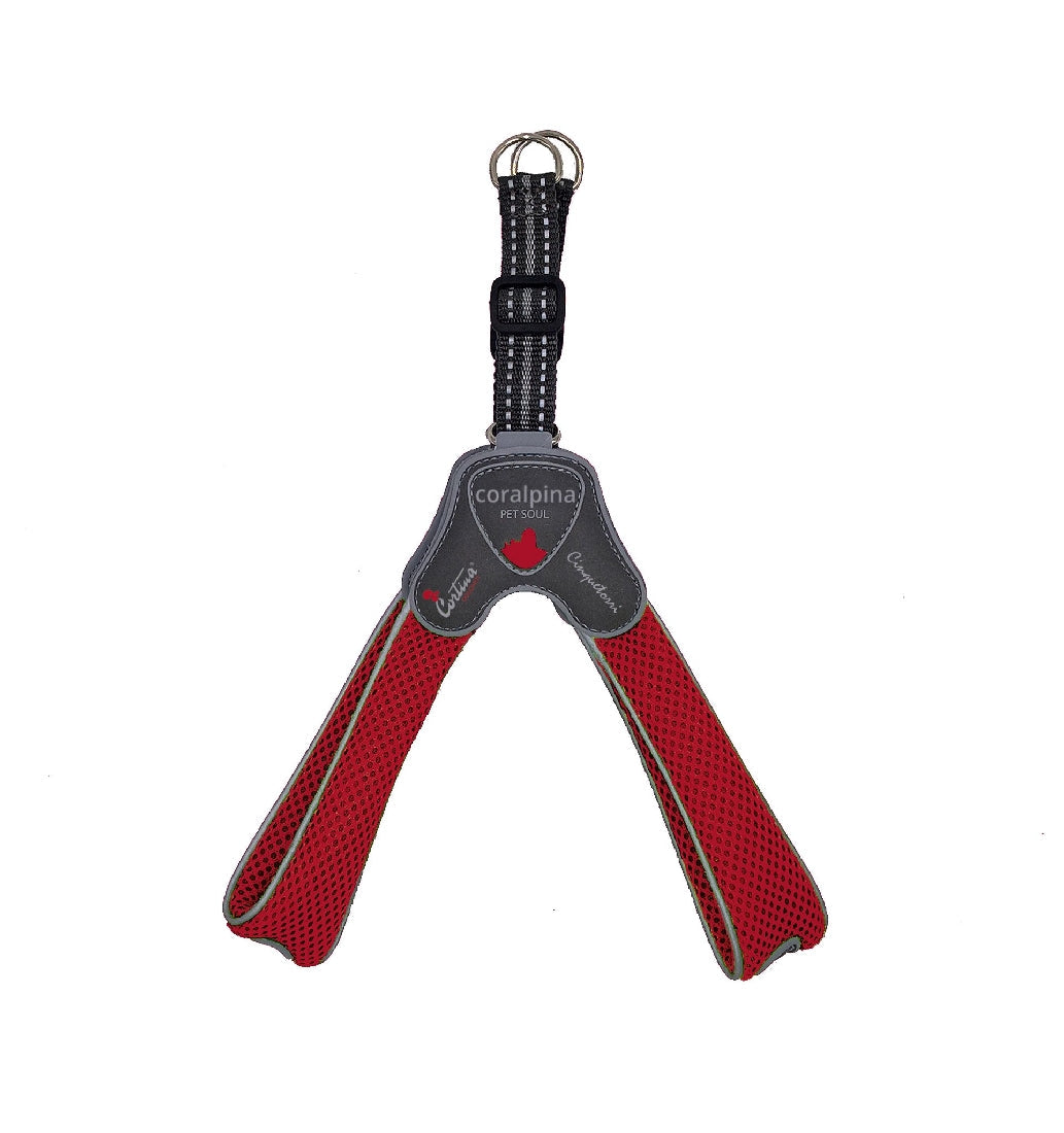 Coralpina Cinquetorri Dog Harness Red-Dog Collars & Leads-Ascot Saddlery
