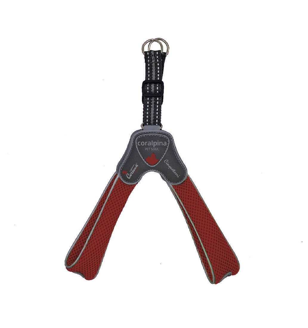 Coralpina Cinquetorri Dog Harness Red Wine-Dog Collars & Leads-Ascot Saddlery
