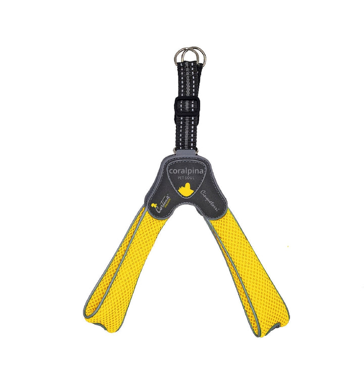 Coralpina Cinquetorri Dog Harness Yellow-Dog Collars & Leads-Ascot Saddlery