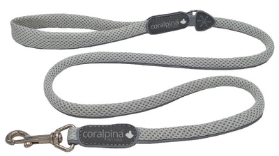 Coralpina Cinquetorri Dog Leash Light Grey-Dog Collars & Leads-Ascot Saddlery