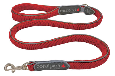 Coralpina Cinquetorri Dog Leash Red-Dog Collars & Leads-Ascot Saddlery