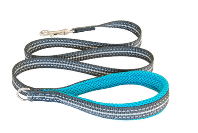 Coralpina Cinquetorri Dog Leash Reflective Turquoise-Dog Collars & Leads-Ascot Saddlery