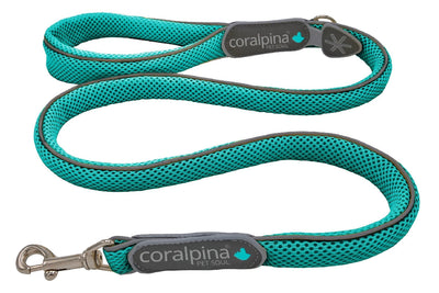 Coralpina Cinquetorri Dog Leash Turquoise-Dog Collars & Leads-Ascot Saddlery