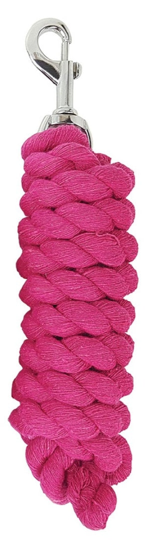 Cotton Rope Lead 1.9mt Pink-HORSE: Leads & Snap Hooks-Ascot Saddlery