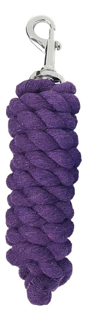 Cotton Rope Lead 1.9mt Purple-HORSE: Leads & Snap Hooks-Ascot Saddlery