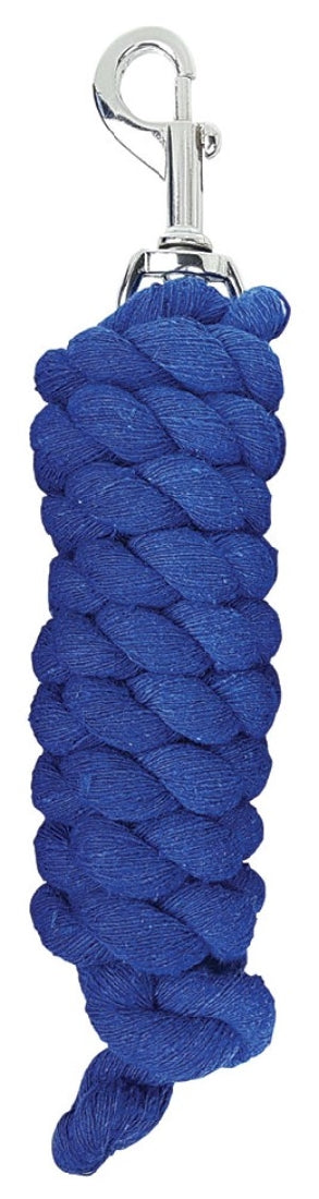 Cotton Rope Lead 1.9mt Royal Blue-HORSE: Leads & Snap Hooks-Ascot Saddlery