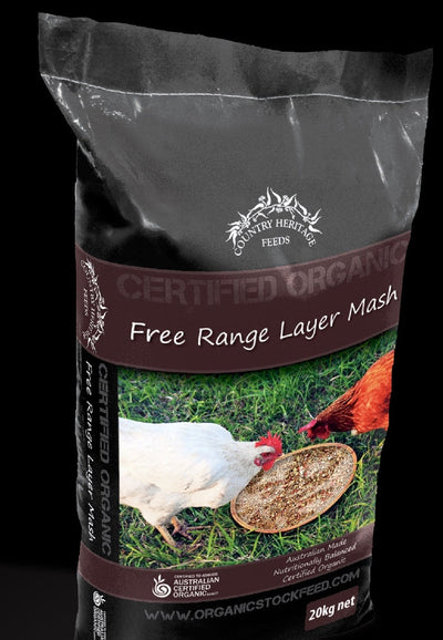 Country Heritage Organic Free Range Layer Mash 20kg-Poultry-Ascot Saddlery