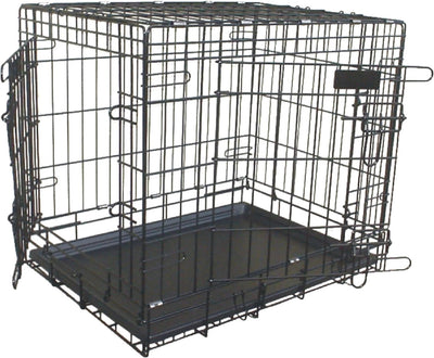 Crate Collapsible Black Vein-Dog Kennels Carriers & Pens-Ascot Saddlery