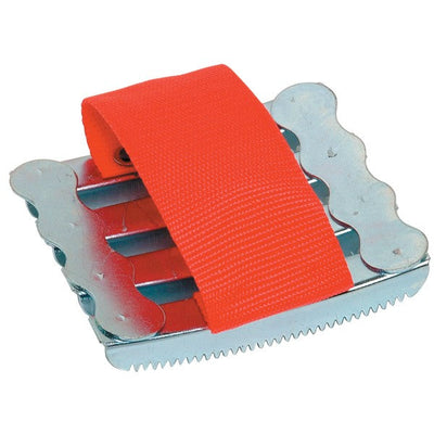 Curry Comb Metal & Hand Strap-STABLE: Grooming-Ascot Saddlery