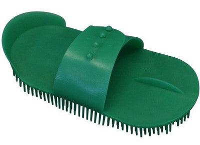 Curry Comb Pvc Sarvis Green-STABLE: Grooming-Ascot Saddlery