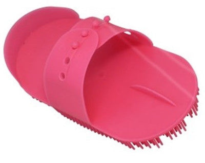 Curry Comb Pvc Sarvis Pink-STABLE: Grooming-Ascot Saddlery
