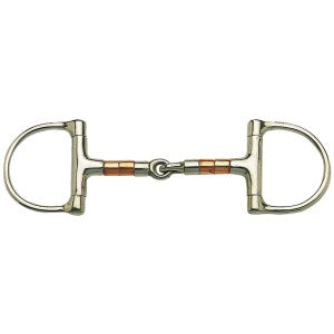 Dee Bit Copper & Ss Rollers Stainless Steel-HORSE: Bits-Ascot Saddlery