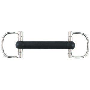 Dee Bit Rubber Mullen Mouth Stainless Steel 12.5cm 5.0"-HORSE: Bits-Ascot Saddlery