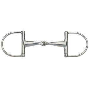 Dee Bit Thick Hollow Mouth Stainless Steel-HORSE: Bits-Ascot Saddlery