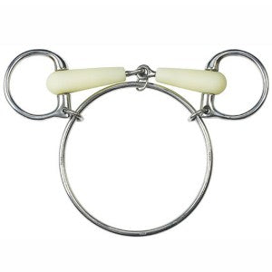 Dexter Race Bit Large Ring Jointed Happy Mouth 12.5cm 5.0"-HORSE: Bits-Ascot Saddlery