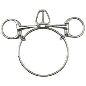 Dexter Race Bit Large Ring Tongue Control Stainless Steel 12.5cm 5.0"-HORSE: Bits-Ascot Saddlery