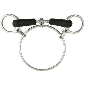 Dexter Race Bit Rubber Mouth Stainless Steel 12.5cm 5.0"-HORSE: Bits-Ascot Saddlery