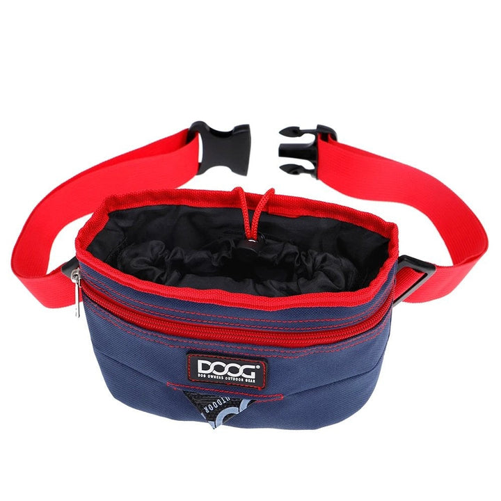 Doog Treat Pouch Navy & Red Large-Dog Walking-Ascot Saddlery
