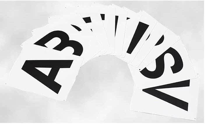 Dressage Arena Letters Only Set-STABLE: Jumps & Markers-Ascot Saddlery