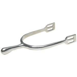 Dressage Spurs Plain Knob 45mm Shank Stainless Steel-RIDER: Spurs & Straps-Ascot Saddlery