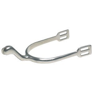 Dressage Spurs Swan Neck Disc Rowels Stainless Steel-RIDER: Spurs & Straps-Ascot Saddlery