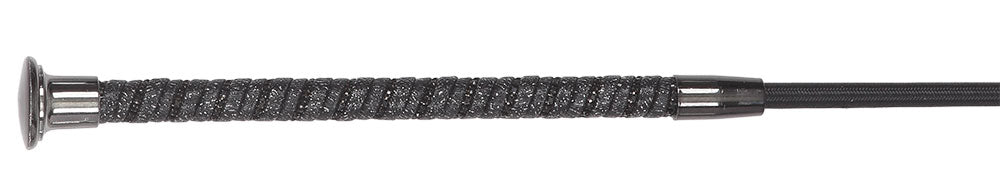 Dressage Whip Bling Wrap 110cm Black-RIDER: Whips-Ascot Saddlery