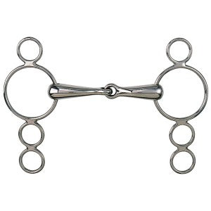 Dutch Gag Snaffle Four Rings Stainless Steel-HORSE: Bits-Ascot Saddlery