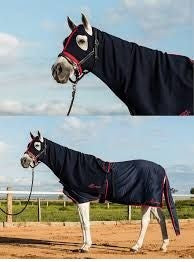 Earlwood Cotton Rug Navy & Red-RUGS: Summer Rugs, Neck Rugs & Hoods-Ascot Saddlery