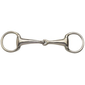 Eggbutt Bradoon Dressage Hollow Mouth Stainless Steel-HORSE: Bits-Ascot Saddlery